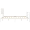 Miniatyrbillede 8 af 11: The Living Store sengeramme med sengegavl 140x200 cm massivt træ hvid -  Senge & sengeramme