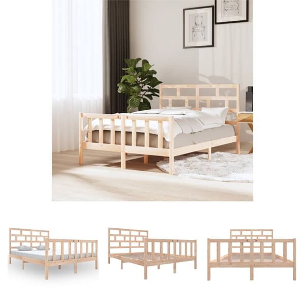 The Living Store sengeramme 120x200 cm massivt træ - Senge & sengeramme