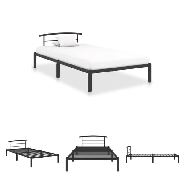 The Living Store sengestel 100x200 cm metal sort - Senge & sengeramme