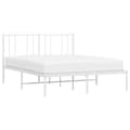 Miniatyrbillede 4 af 11: The Living Store sengeramme med sengegavl 160x200 cm metal hvid -  Senge & sengeramme