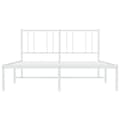 Miniatyrbillede 7 af 11: The Living Store sengeramme med sengegavl 160x200 cm metal hvid -  Senge & sengeramme