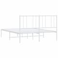 Miniatyrbillede 9 af 11: The Living Store sengeramme med sengegavl 160x200 cm metal hvid -  Senge & sengeramme