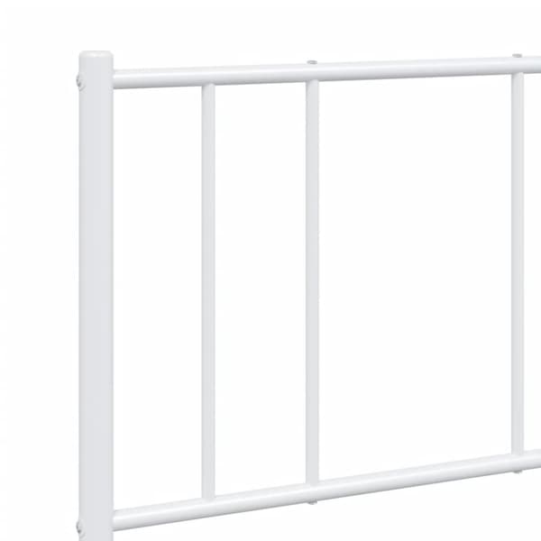 The Living Store sengeramme med sengegavl 160x200 cm metal hvid -  Senge & sengeramme