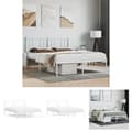 Miniatyrbillede 1 af 11: The Living Store sengeramme med sengegavl 160x200 cm metal hvid -  Senge & sengeramme