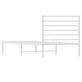 Miniatyrbillede 9 af 11: The Living Store sengeramme med sengegavl 80x200 cm metal hvid -  Senge & sengeramme
