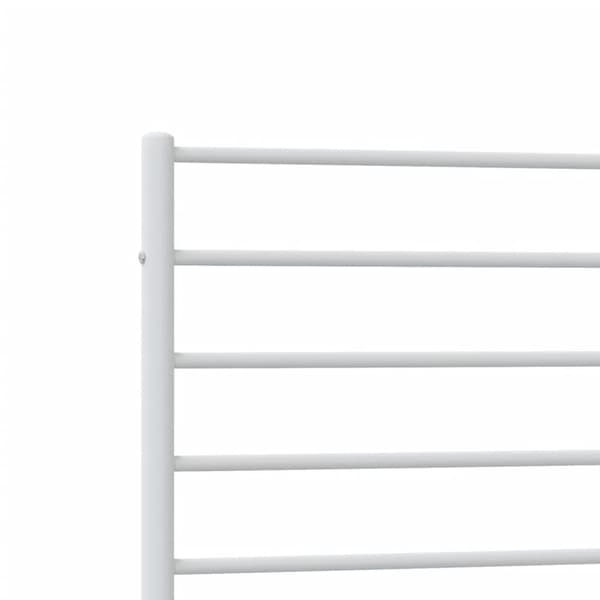 The Living Store sengeramme med sengegavl 80x200 cm metal hvid -  Senge & sengeramme