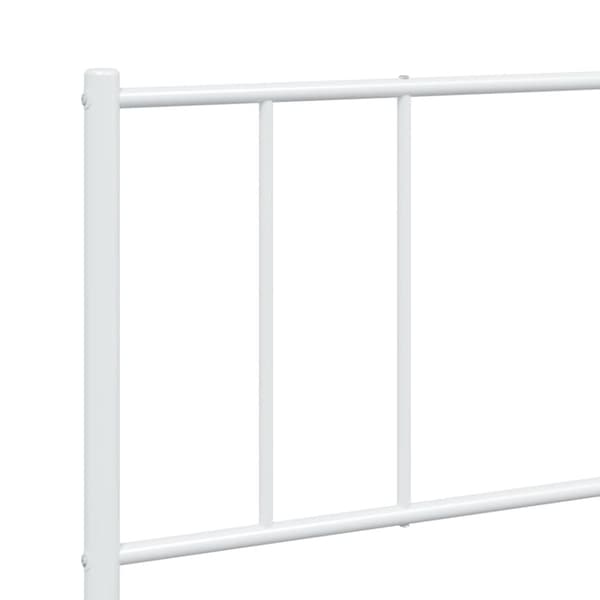 The Living Store sengeramme med sengegavl og fodgærde 180x200 cm metal hvid - Senge & sengeramme