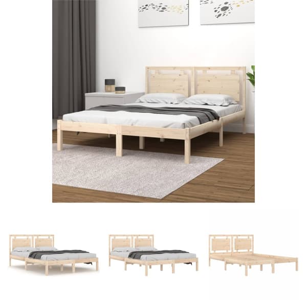 The Living Store sengeramme 120x190 cm massivt træ - Senge & sengeramme
