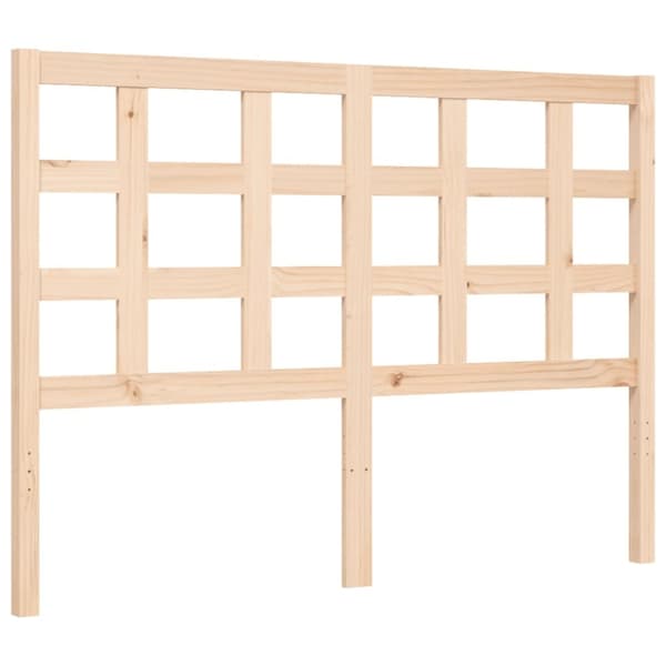 The Living Store sengeramme med sengegavl 120x200 cm massivt træ hvid - Senge & sengeramme