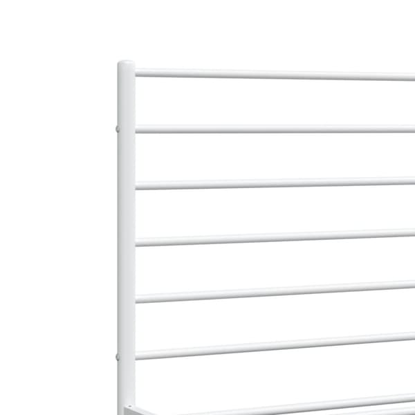 The Living Store sengeramme med sengegavl 160x200 cm metal hvid - Senge & sengeramme