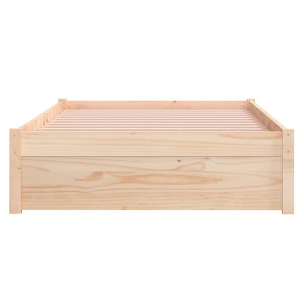 The Living Store Sängram vit massivt trä 100x200 cm massiv trä -  Sängar & sängramar