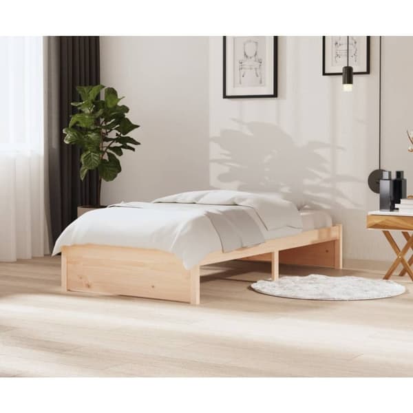 The Living Store Sängram vit massivt trä 100x200 cm massiv trä - Sängar & sängramar
