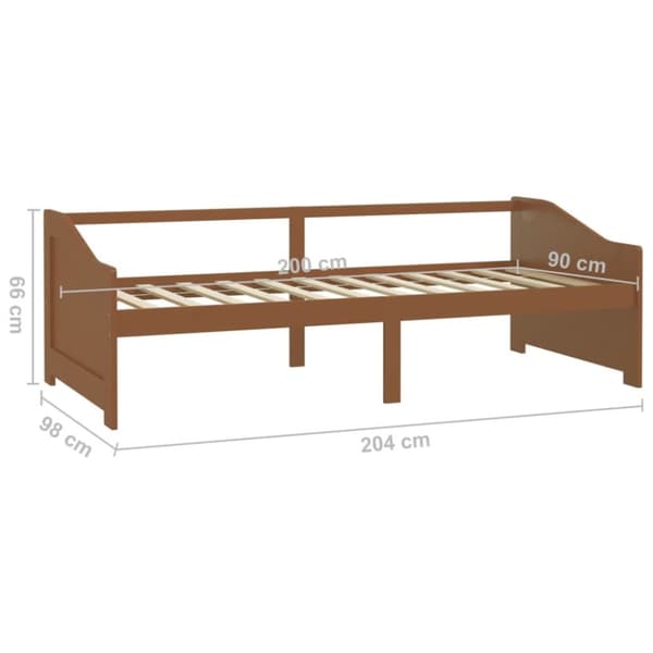 The Living Store Dagbädd 3-sits honungsbrun massiv furu 90x200 cm -  Sängar & sängramar