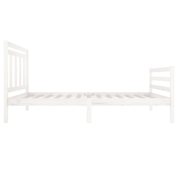 The Living Store sengeramme 90x200 cm massivt træ hvid -  Senge & sengeramme