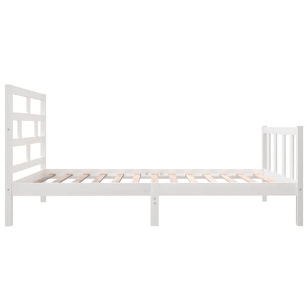 The Living Store Sängram vit massiv furu 90x200 cm - Sängar & sängramar