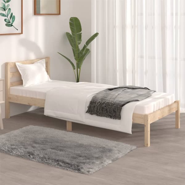 The Living Store sengeramme 75x190 cm massivt fyrretræ - Senge & sengeramme