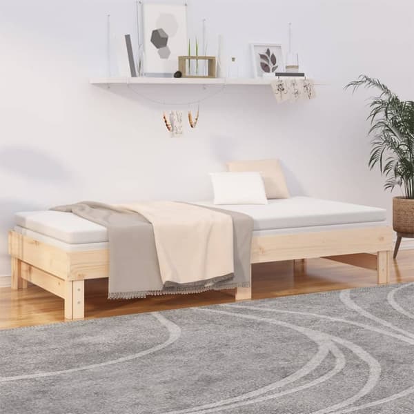 The Living Store daybed med udtræk 2x(90x200) cm massivt fyrretræ - Senge & sengeramme