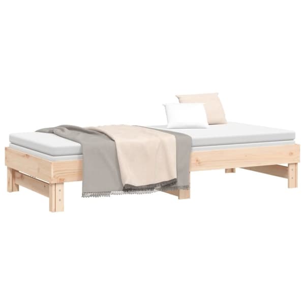 The Living Store daybed med udtræk 2x(90x200) cm massivt fyrretræ - Senge & sengeramme
