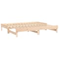 Miniatyrbillede 8 af 11: The Living Store daybed med udtræk 2x(90x200) cm massivt fyrretræ -  Senge & sengeramme