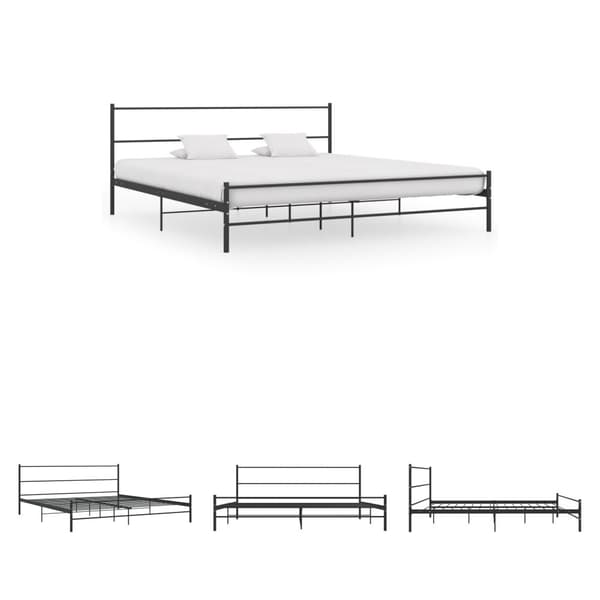 The Living Store sengestel 180 x 200 cm metal sort - Senge & sengeramme