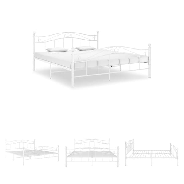 The Living Store sengestel 180x200 cm metal hvid - Senge & sengeramme