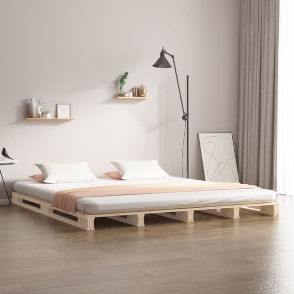 The Living Store palleseng 200x200 cm massivt fyrretræ - Senge & sengeramme