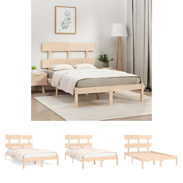 The Living Store sengeramme 140x190 cm massivt træ - Senge & sengeramme
