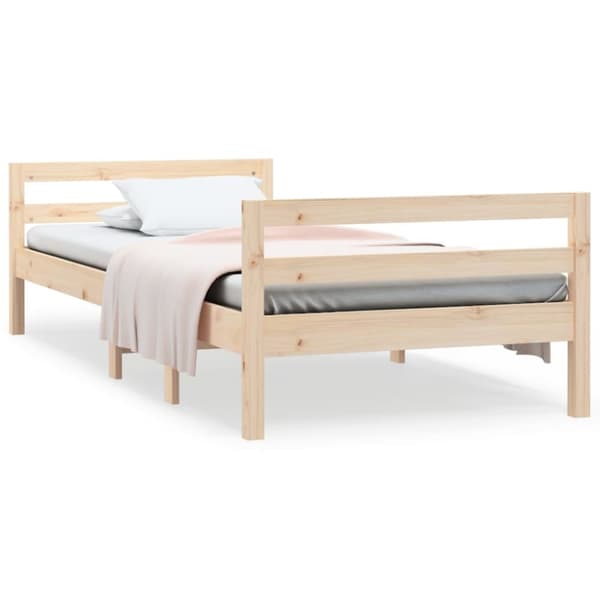 The Living Store sengeramme 90x200 cm massivt fyrretræ - Senge & sengeramme