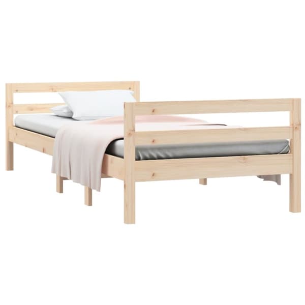 The Living Store sengeramme 90x200 cm massivt fyrretræ - Senge & sengeramme