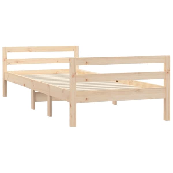 The Living Store sengeramme 90x200 cm massivt fyrretræ - Senge & sengeramme