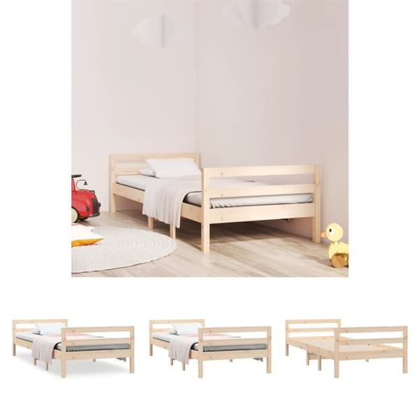 The Living Store sengeramme 90x200 cm massivt fyrretræ - Senge & sengeramme