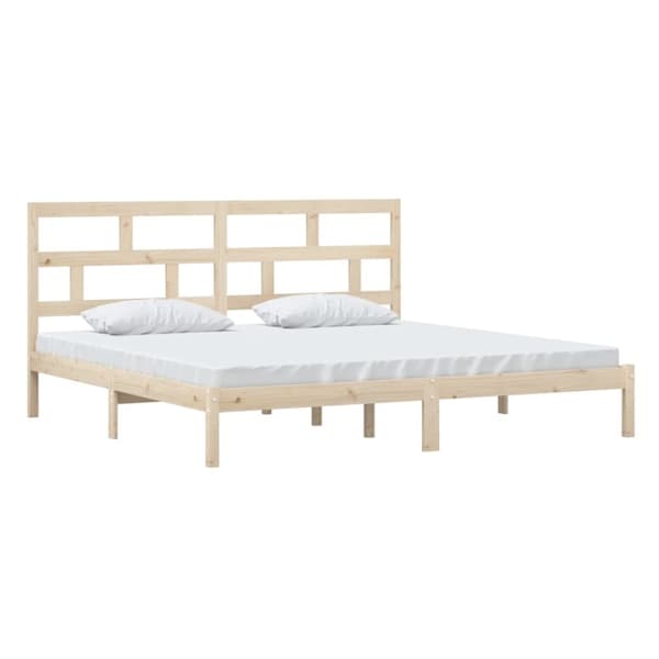 The Living Store sengeramme 200x200 cm massivt fyrretræ - Senge & sengeramme