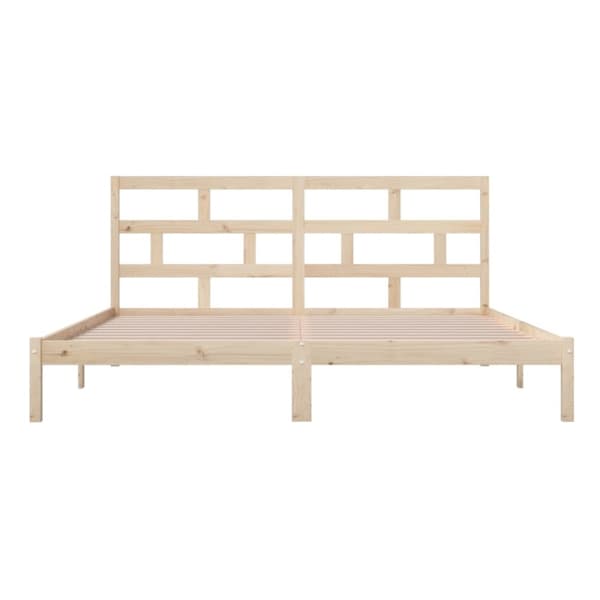 The Living Store sengeramme 200x200 cm massivt fyrretræ -  Senge & sengeramme