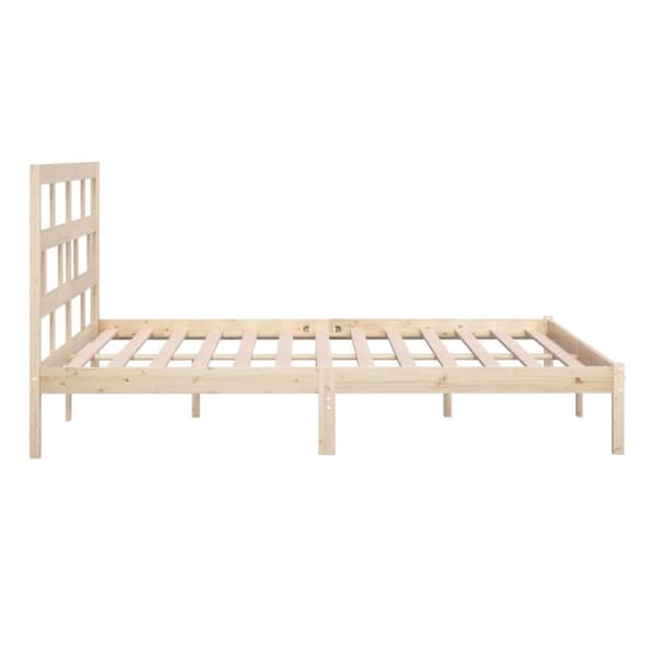 The Living Store sengeramme 200x200 cm massivt fyrretræ - Senge & sengeramme