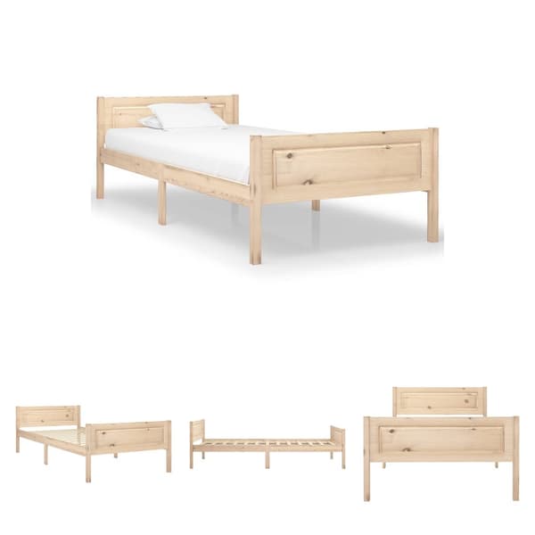 The Living Store sengestel 90x200 cm massivt fyrretræ - Senge & sengeramme