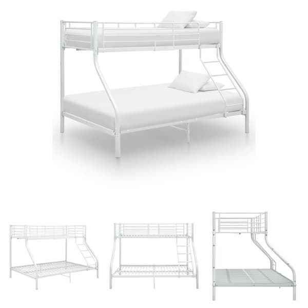 The Living Store Våningssäng vit metall 140x200/90x200 cm -  Sängar & sängramar