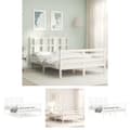 Miniatyrbillede 1 af 11: The Living Store sengeramme med sengegavl Small Double massivt træ hvid -  Senge & sengeramme