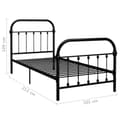 Miniatyrbillede 7 af 7: The Living Store sengestel 90x200 cm metal sort -  Senge & sengeramme
