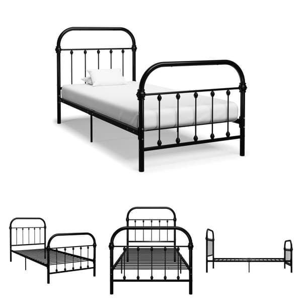 The Living Store sengestel 90x200 cm metal sort -  Senge & sengeramme