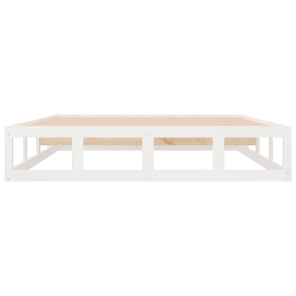 The Living Store sengeramme 160x200 cm massivt træ hvid - Senge & sengeramme