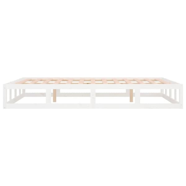 The Living Store sengeramme 160x200 cm massivt træ hvid - Senge & sengeramme