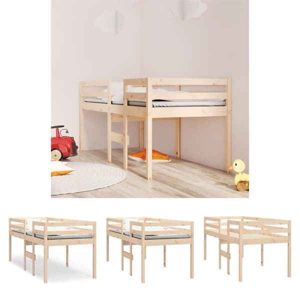 The Living Store Korotettu sänky 90x190 cm täysi mänty - Sängyt & sängynrungot