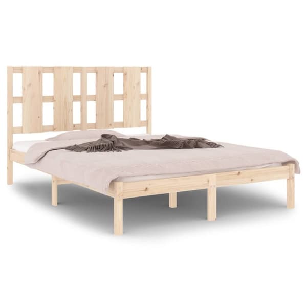 The Living Store sengeramme 140x190 cm massivt fyrretræ -  Senge & sengeramme