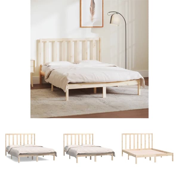 The Living Store Sängram massiv furu 140x190 cm -  Sängar & sängramar