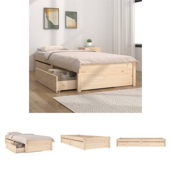 The Living Store sengeramme med skuffer 90x190 cm single -  Senge & sengeramme