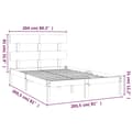 Miniatyrbillede 7 af 7: The Living Store sengeramme 200x200 cm massivt træ hvid -  Senge & sengeramme