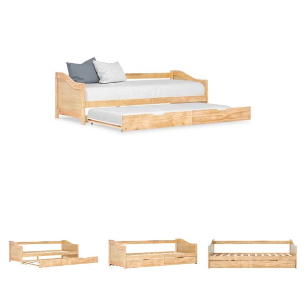 The Living Store Bäddsoffa ram furu 90x200 cm -  Sängar & sängramar