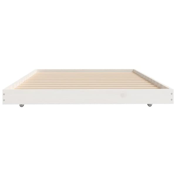 The Living Store Sängram vit 100x200 cm massiv furu -  Sängar & sängramar