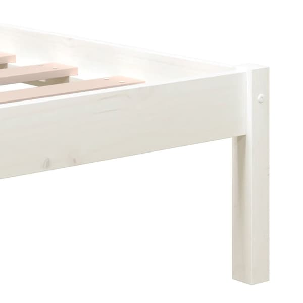 The Living Store Sängram vit massiv furu 160x200 cm -  Sängar & sängramar
