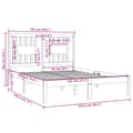 Miniatyrbillede 7 af 7: The Living Store sengeramme 120x190 cm Small Double massivt træ hvid -  Senge & sengeramme